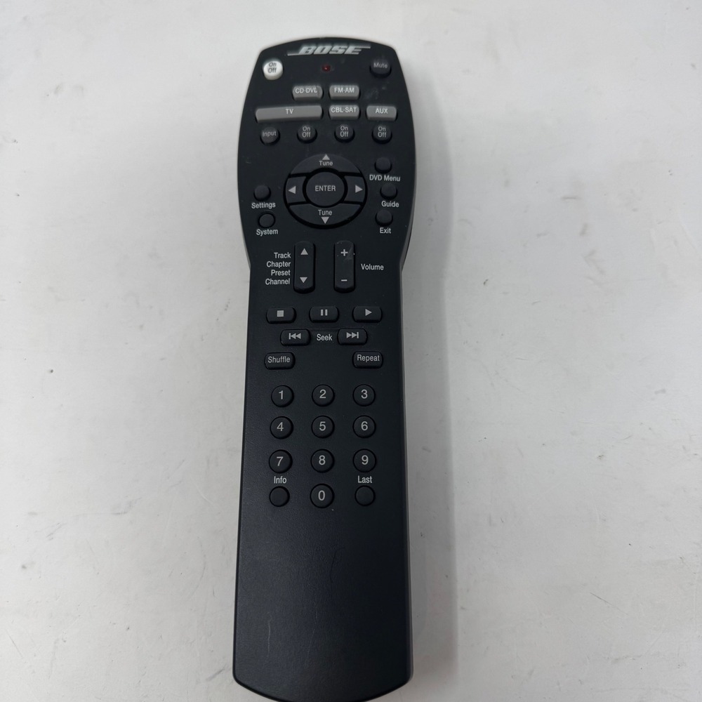 Bose Lifestyle Remote Control CD DVD FM AM TV‎ CBL SAT Black MX 8 17 H